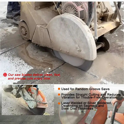 लेजर वेल्डेड डायमंड लूप देखा ब्लेड कटिंग कंक्रीट के लिए प्रबलित कंक्रीट