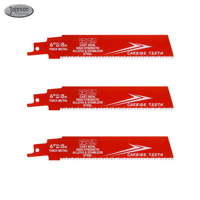 6-इंच द्वि-धातु OEM पुनरावर्ती देखा ब्लेड धातु के लिए औद्योगिक कास्ट आयरन मिश्र धातु स्टील Sawzall ब्लेड कार्बाइड