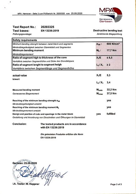 चीन Johnson Tools Manufactory Co.,Ltd प्रमाणपत्र